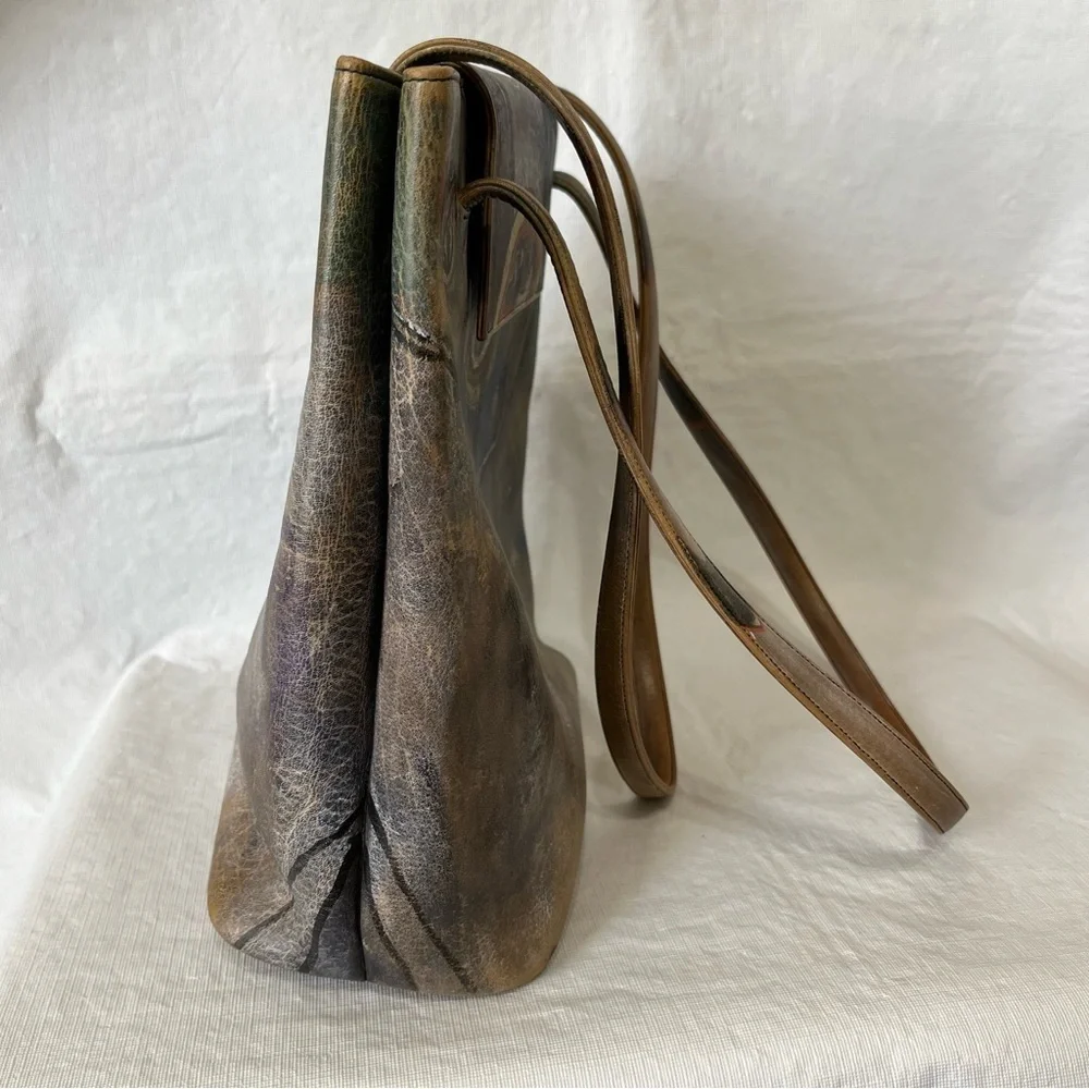 Jane Yoo Wearable Art Leather Shoulder Bag